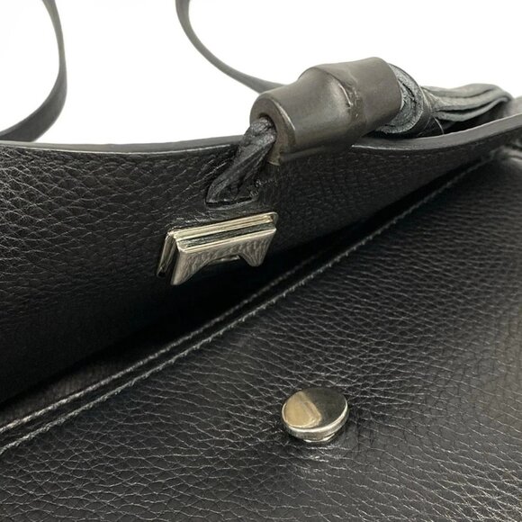 GUCCI Bamboo Daily 370826 Black Leather Shoulder Bag - Picture 12 of 15